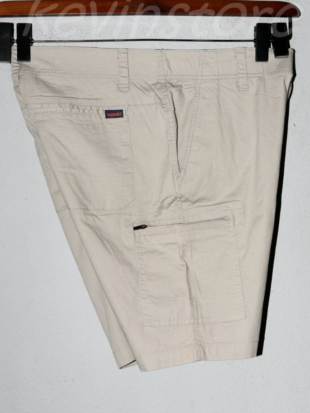 Men's Cargo Shorts - Black, Tan, Light Khaki - Picture 9 of 16